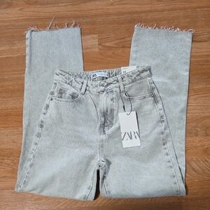 Zara Light Gray Women's Ankle Jeans